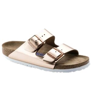 Birkenstock Arizona Soft Footbed Leather Mule Metallic Copper Size 40 US 9